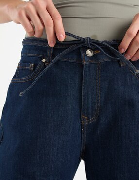 Jeans amplio cintura Contempo para mujer