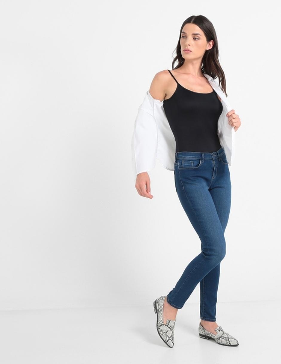 Top Contempo cuello redondo tirante delgado