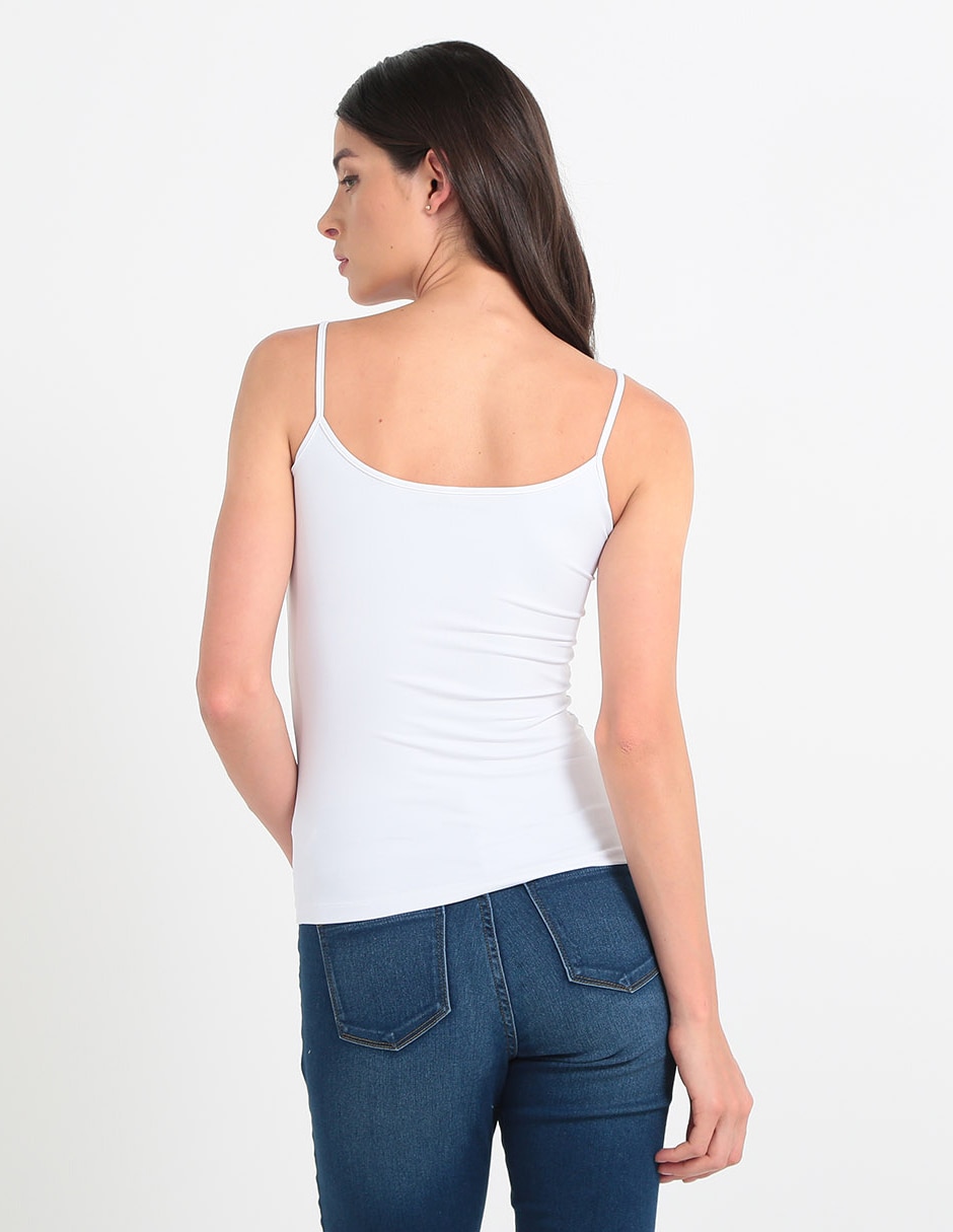Top cuello redondo tirante delgado 5