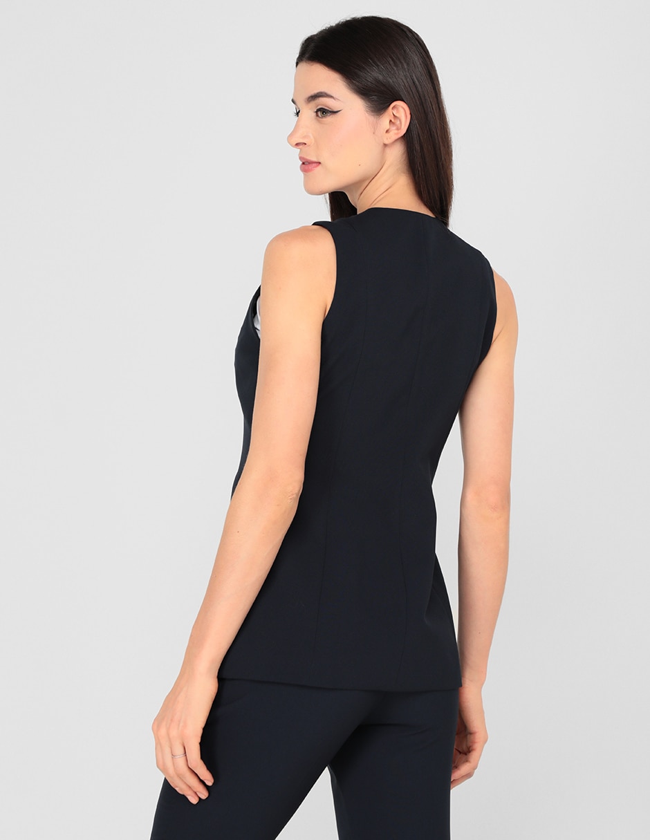 CHALECO LARGO CONTEMP, 32, AZUL MARINO