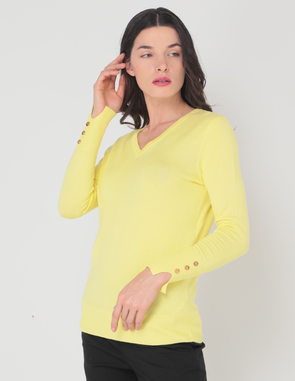 Sueter cuello best sale en v mujer