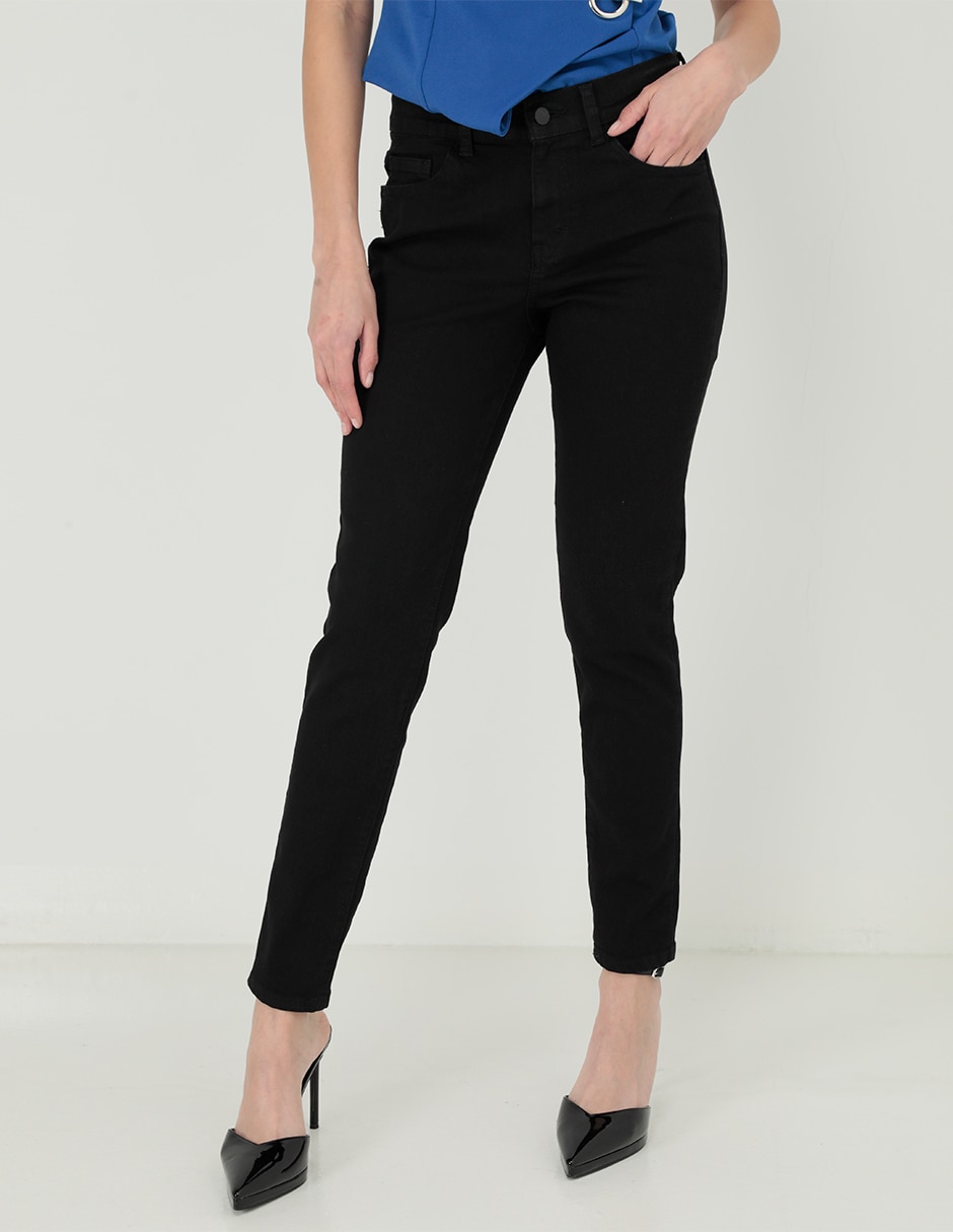 Jeans skinny Contempo corte cintura para mujer