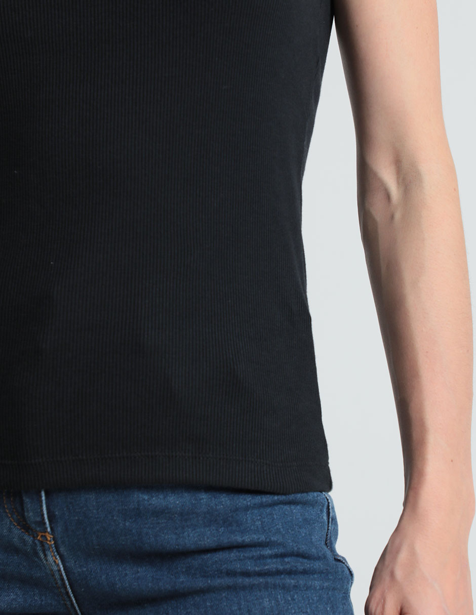 TOP CONTEMPO, EG, NEGRO LISO C REDONDO