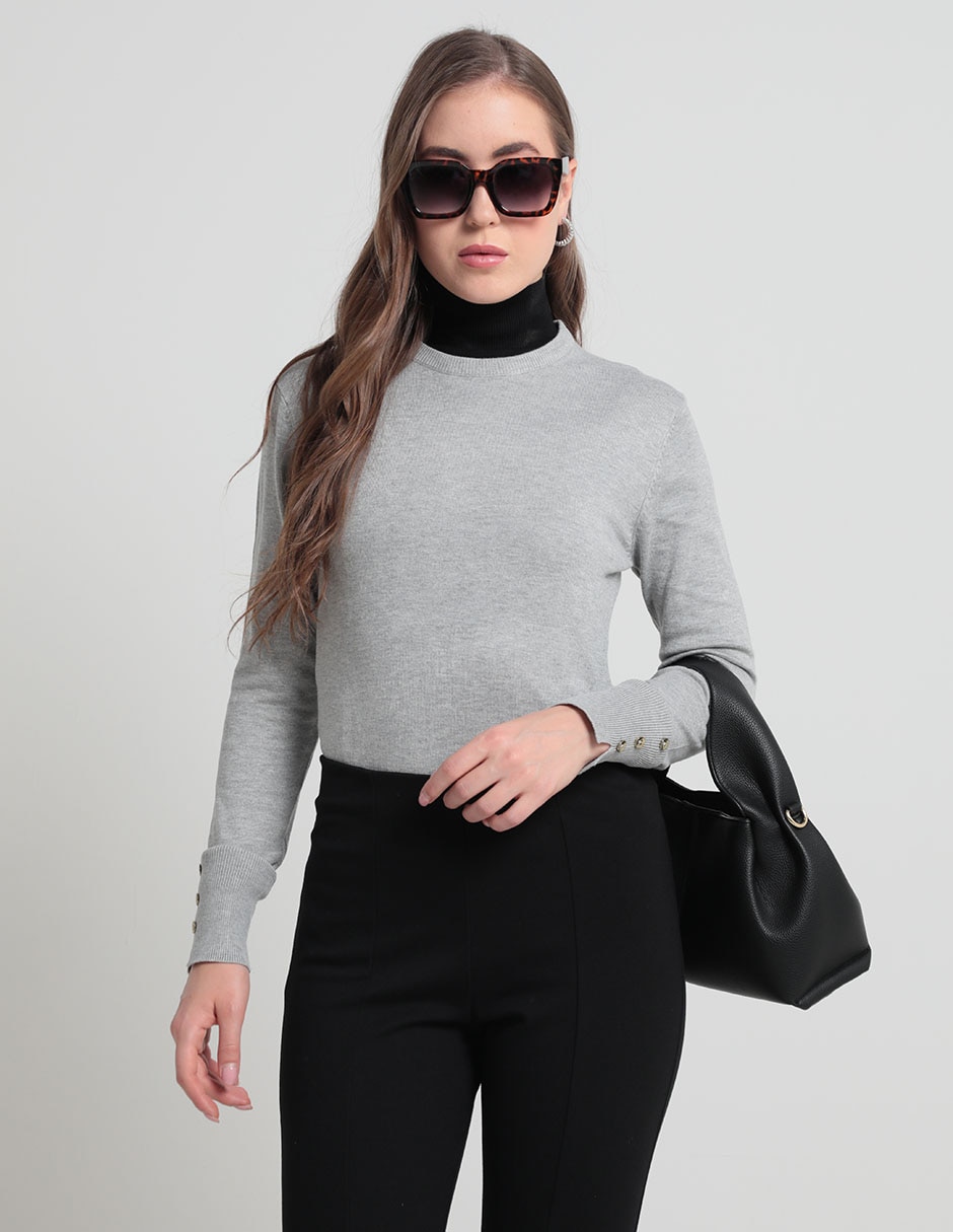 Suéter Contempo cuello redondo para mujer Suburbia - Main Image