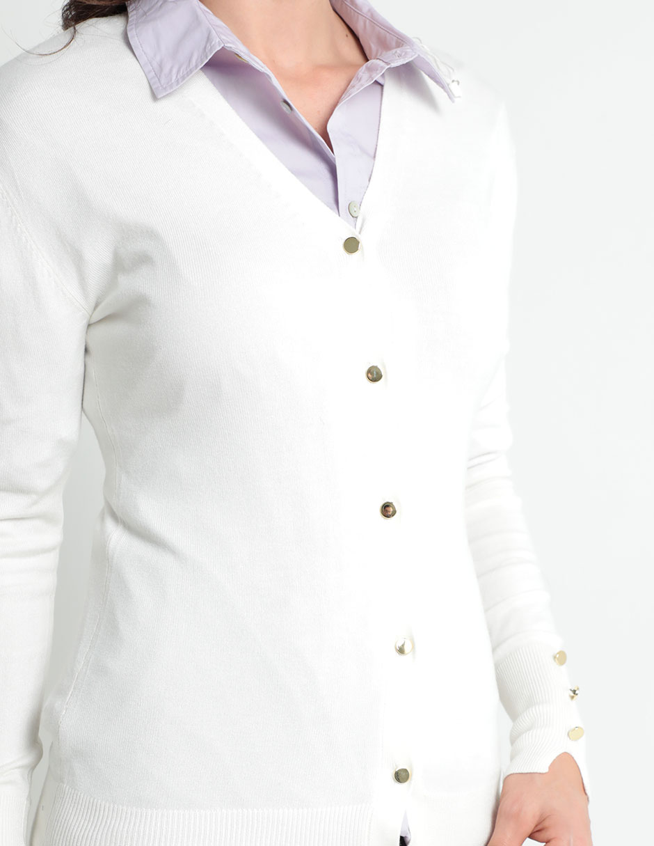 Suéter cuello V para mujer 5