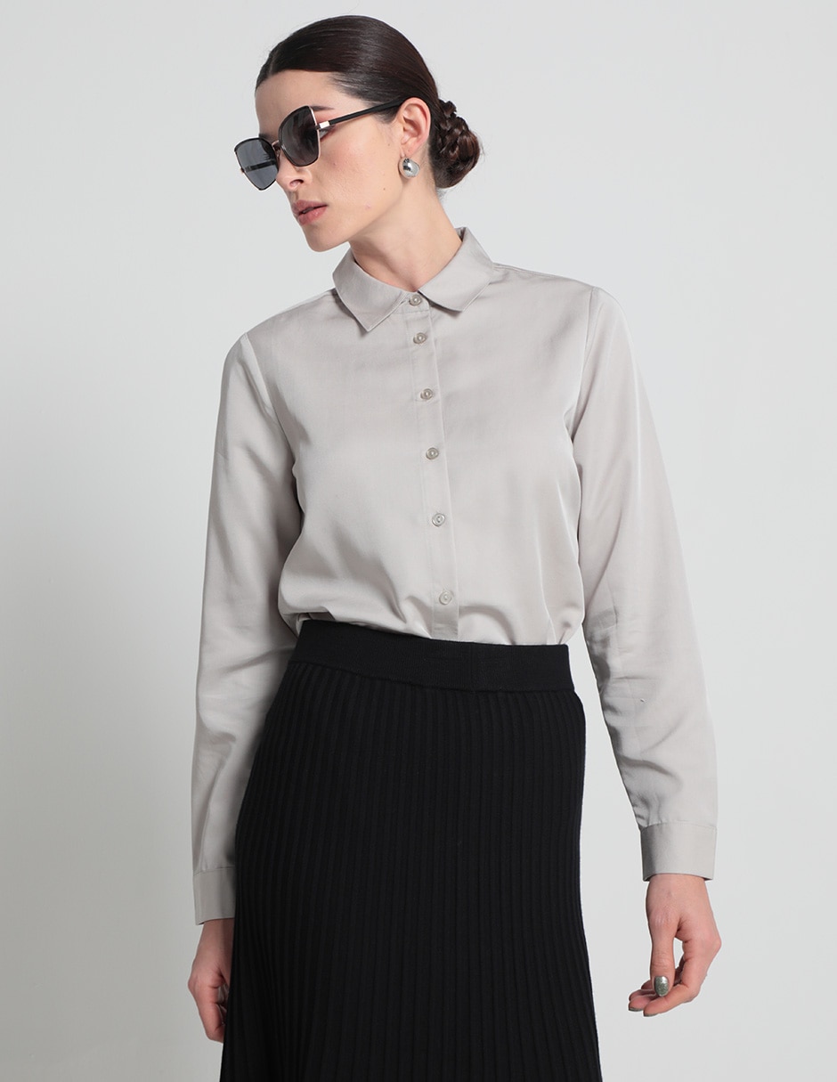 Blusa manga larga para mujer