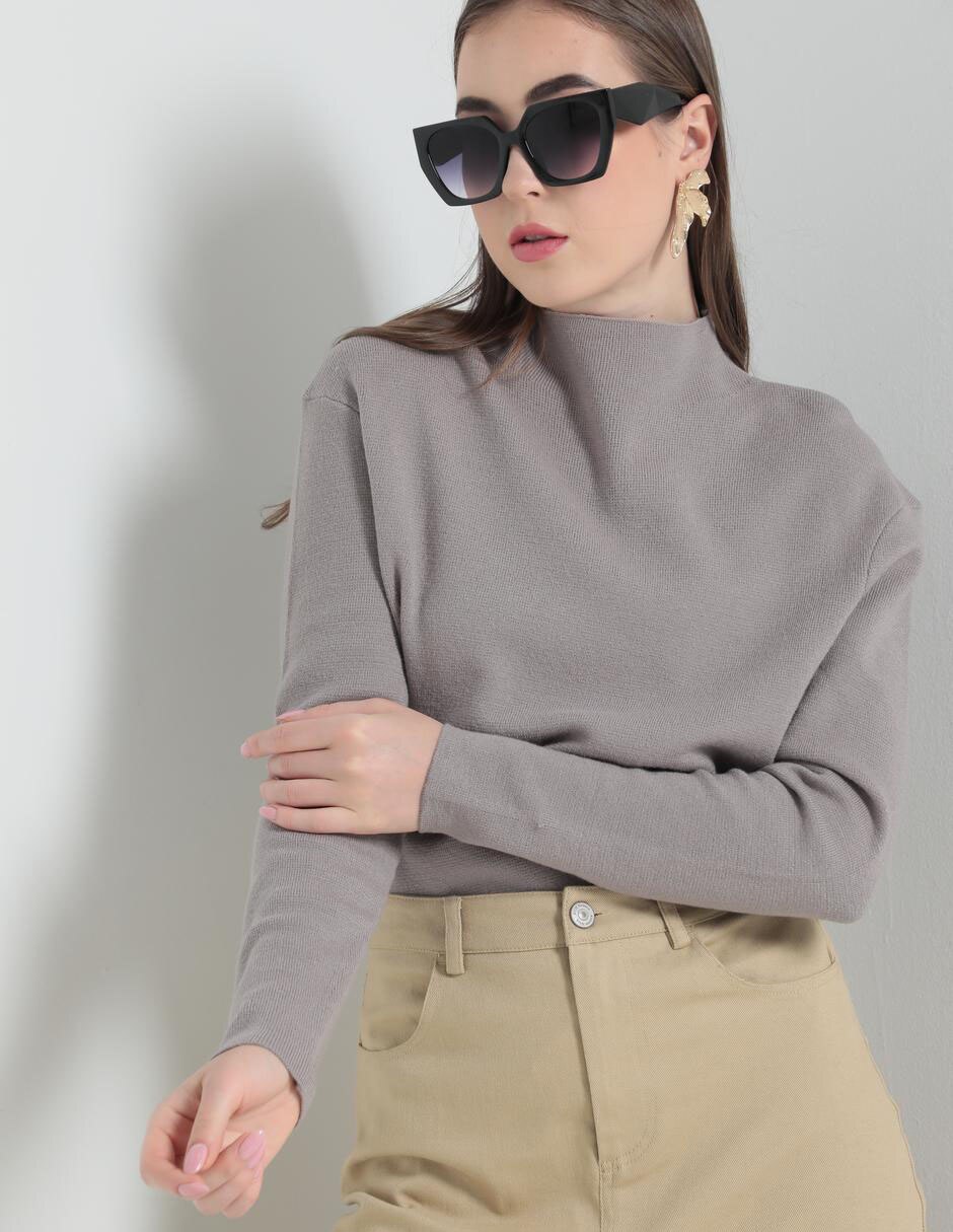 Cuello Redondo Sueter Basico Sueter Cuello V Dama Suéter Contempo