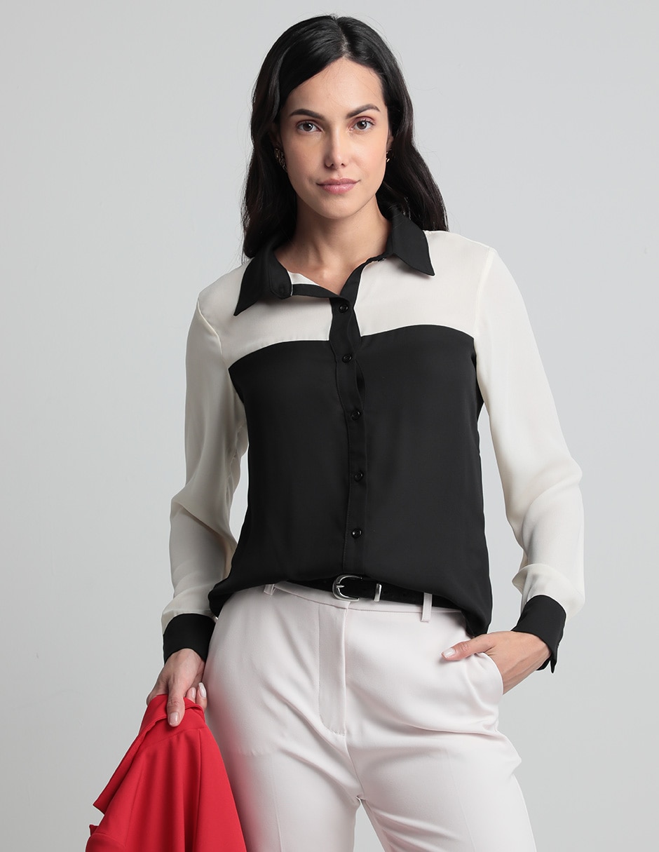 Blusa Contempo manga larga para mujer Suburbia