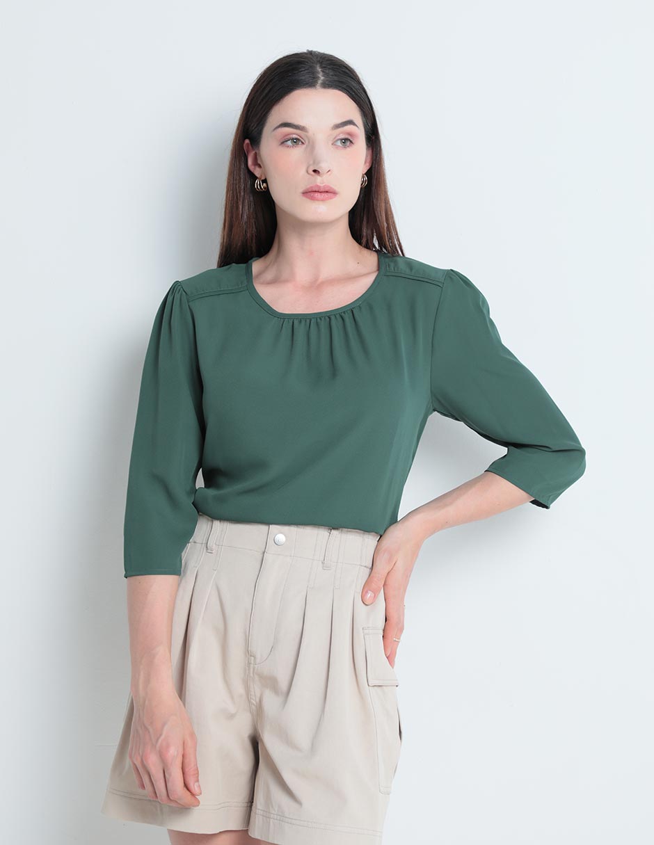 Blusa manga 3/4 para mujer
