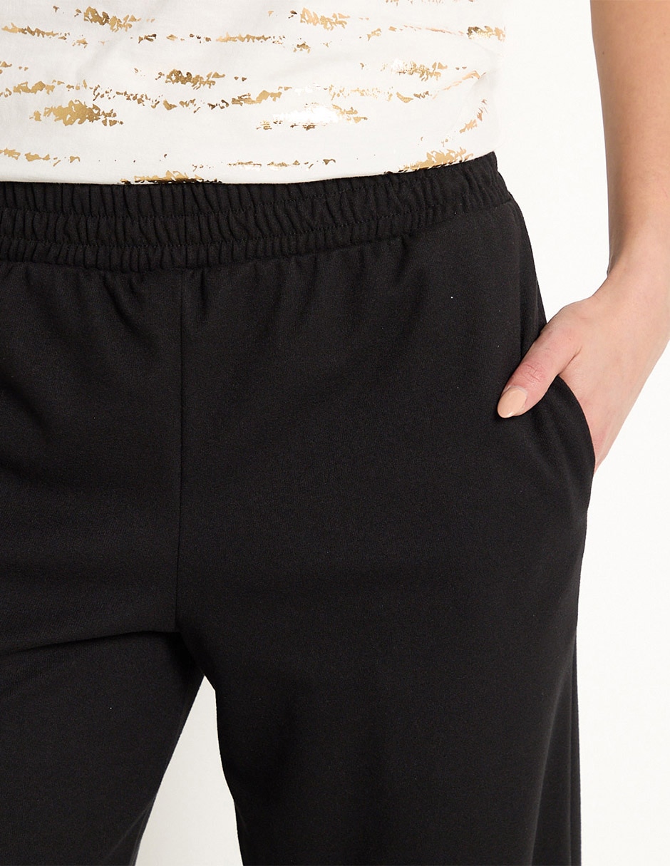 Pants amplio con elástico para mujer 4