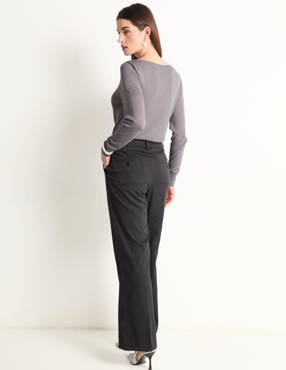 PANTALON CON PINZAS CONTEMP, 34, NEGRO
