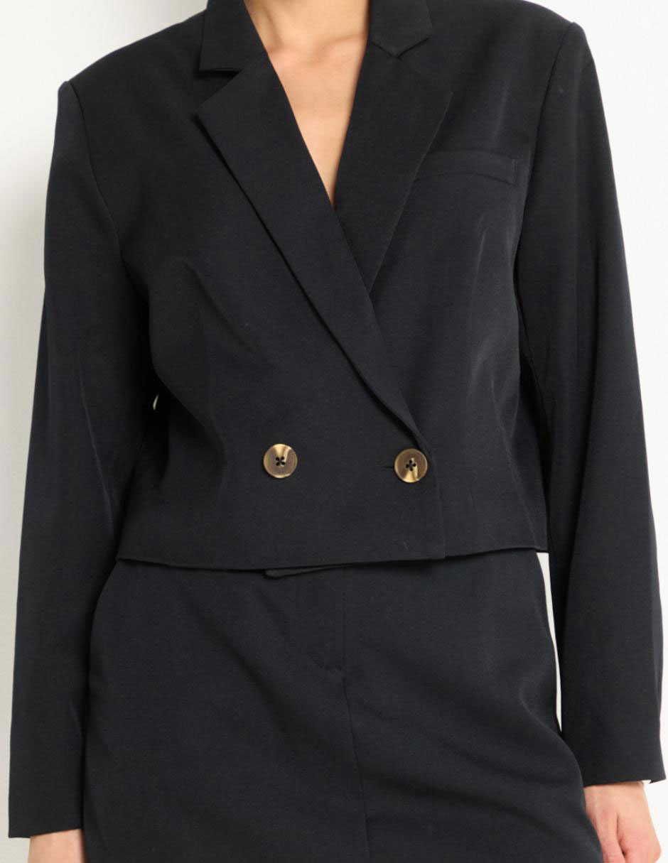 SACO CORTO CONTEMPO, 26, NEGRO LISO CRU
