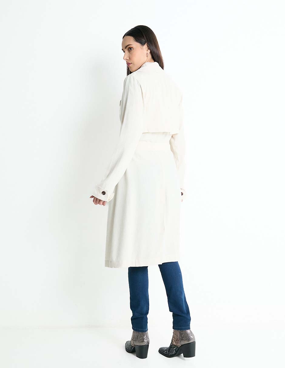 Gabardina con bolsillos para mujer 2