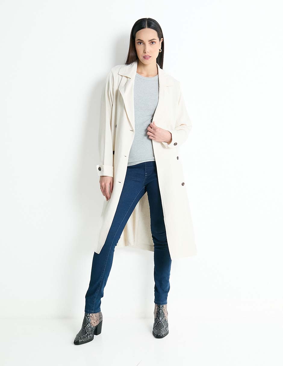 Gabardina con bolsillos para mujer 3