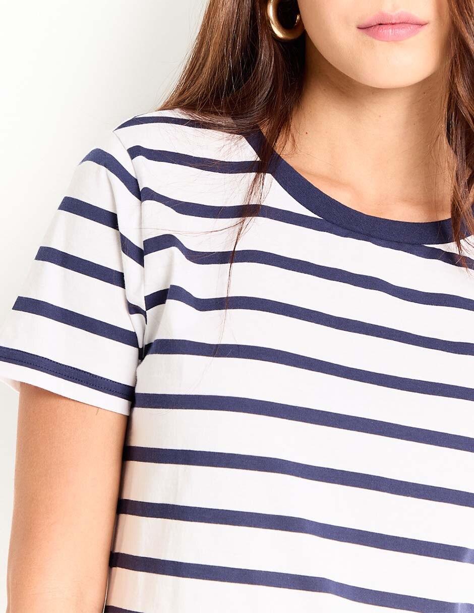 Playera manga corta cuello redondo para mujer 4