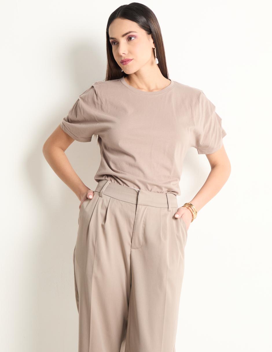 Playera manga corta cuello redondo para mujer Playera manga corta cuello redondo para mujer