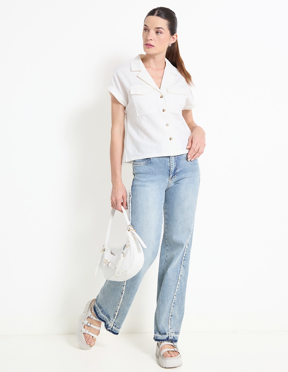 Blusa manga corta para mujer 3