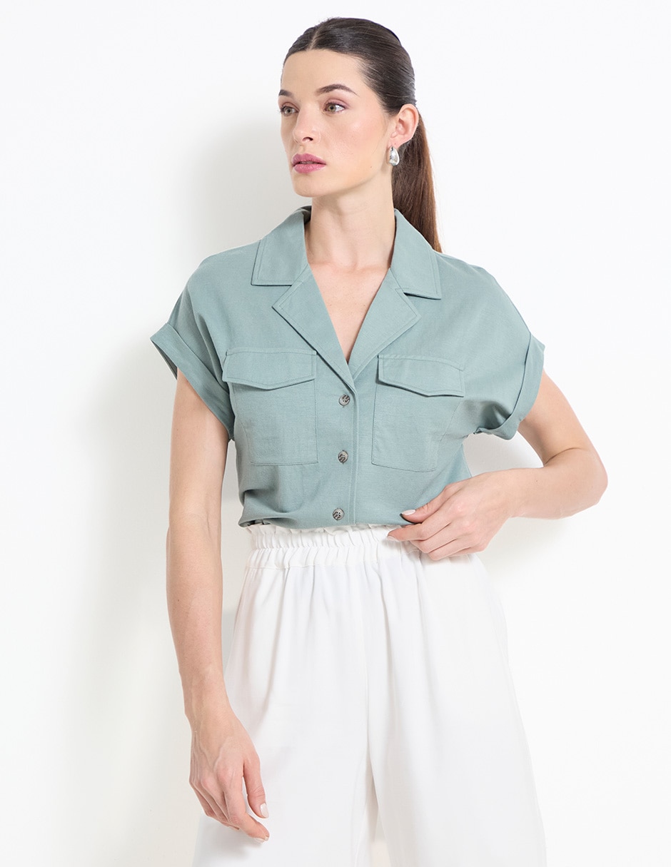 Blusa manga corta para mujer 1