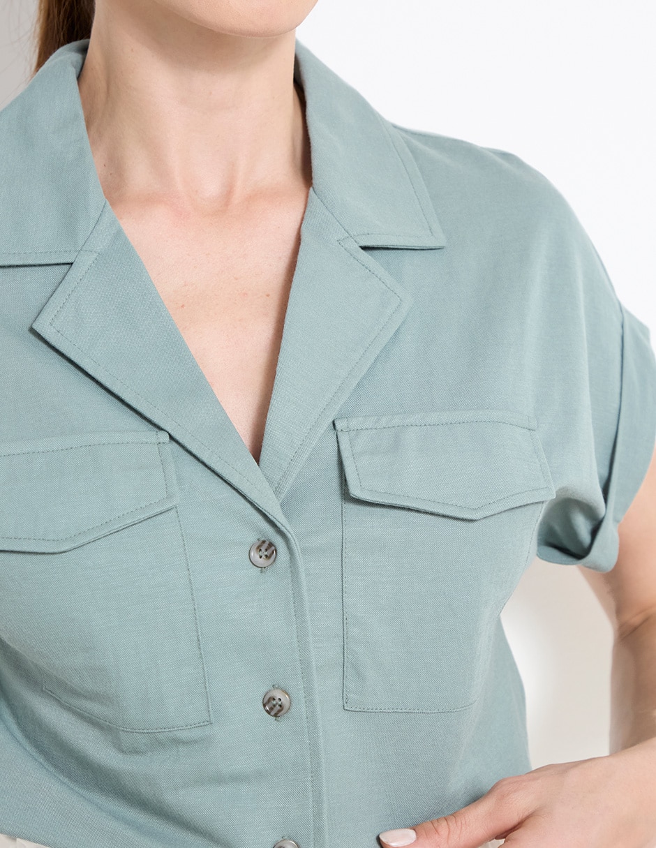 Blusa manga corta para mujer 4