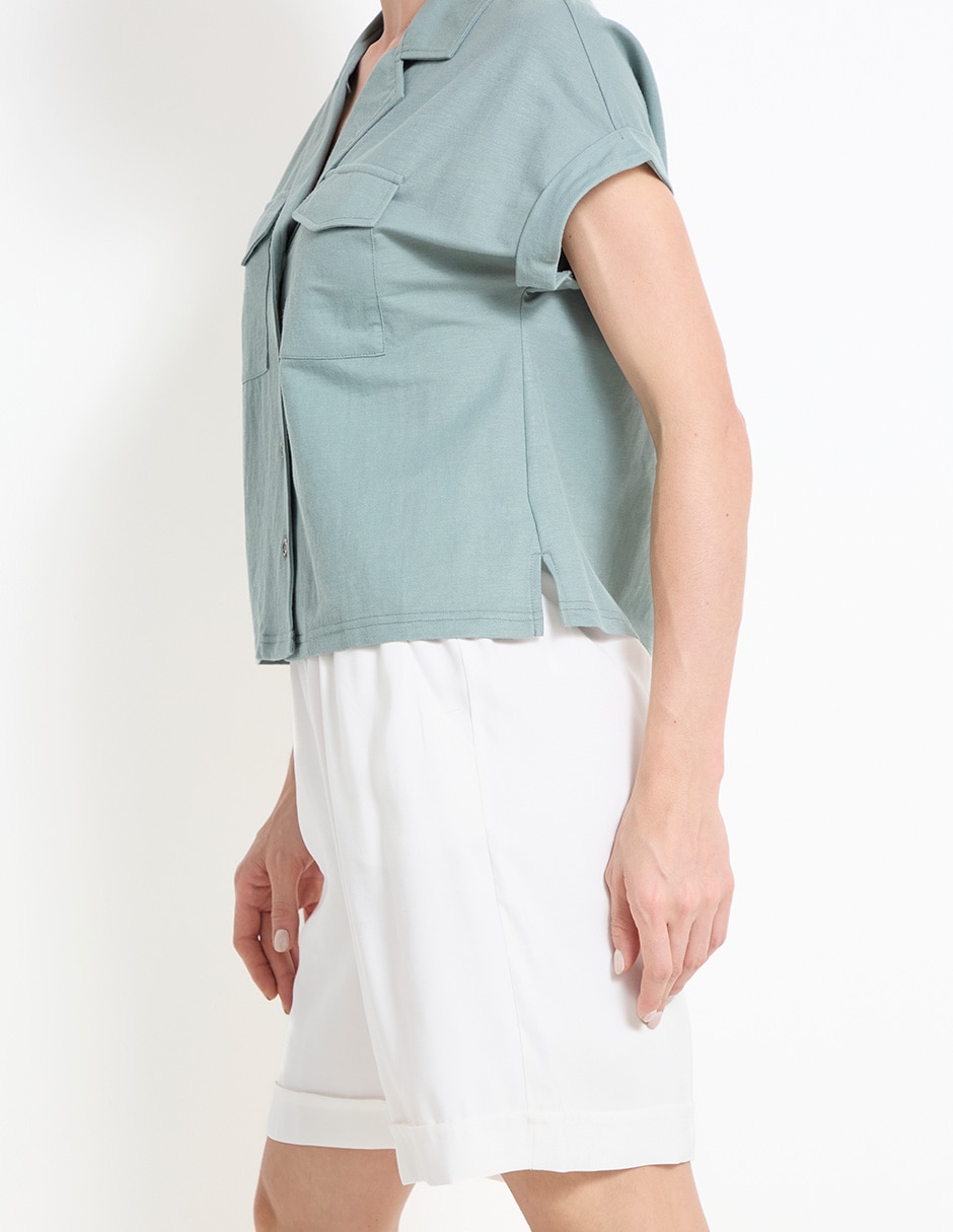 Blusa manga corta para mujer 5