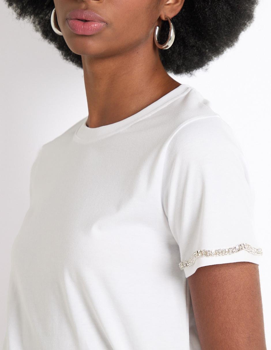 Playera manga corta cuello redondo para mujer 4