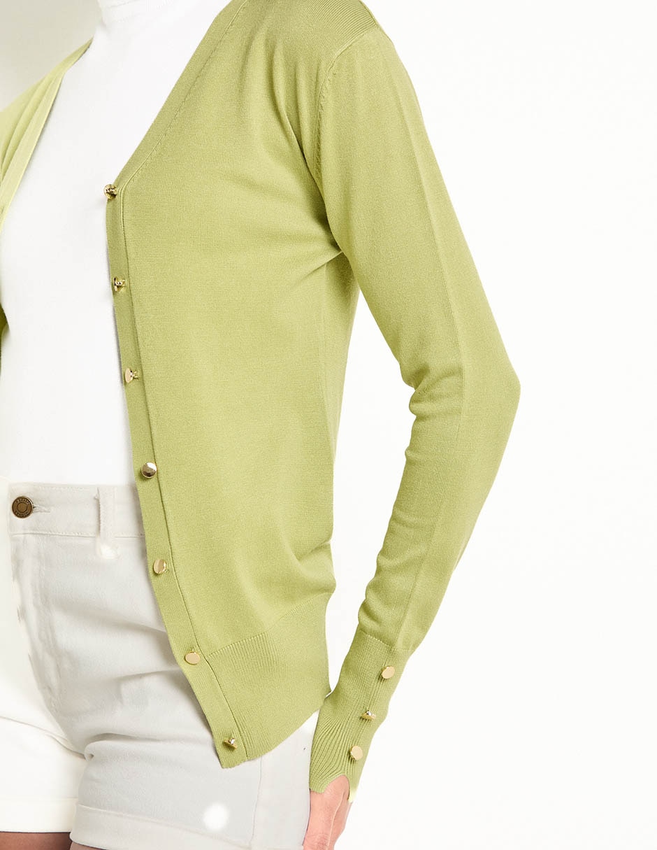 Suéter cuello V para mujer 4