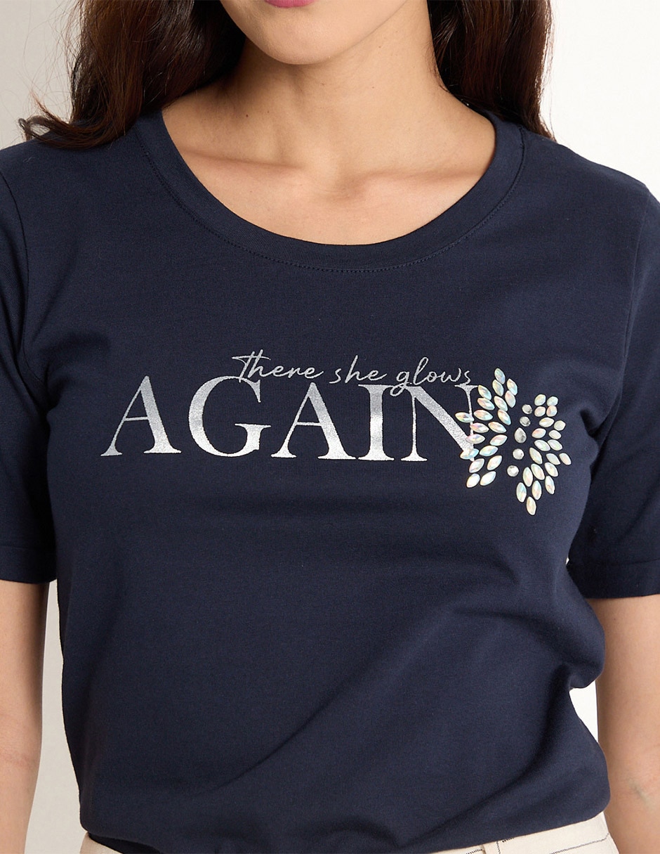 Playera manga larga cuello redondo para mujer 4