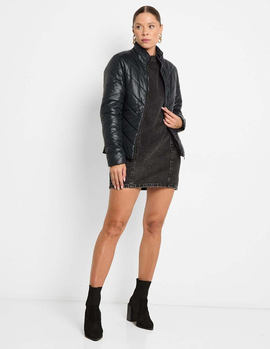 CHAMARRA CONTEMPO, CH, NEGRO LISO CAPIT