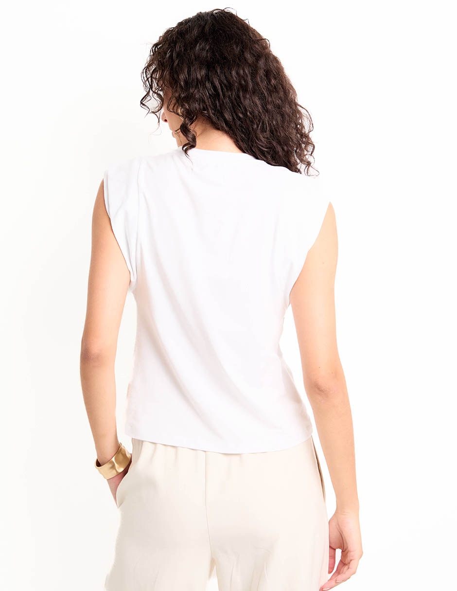 Playera cuello redondo para mujer 2