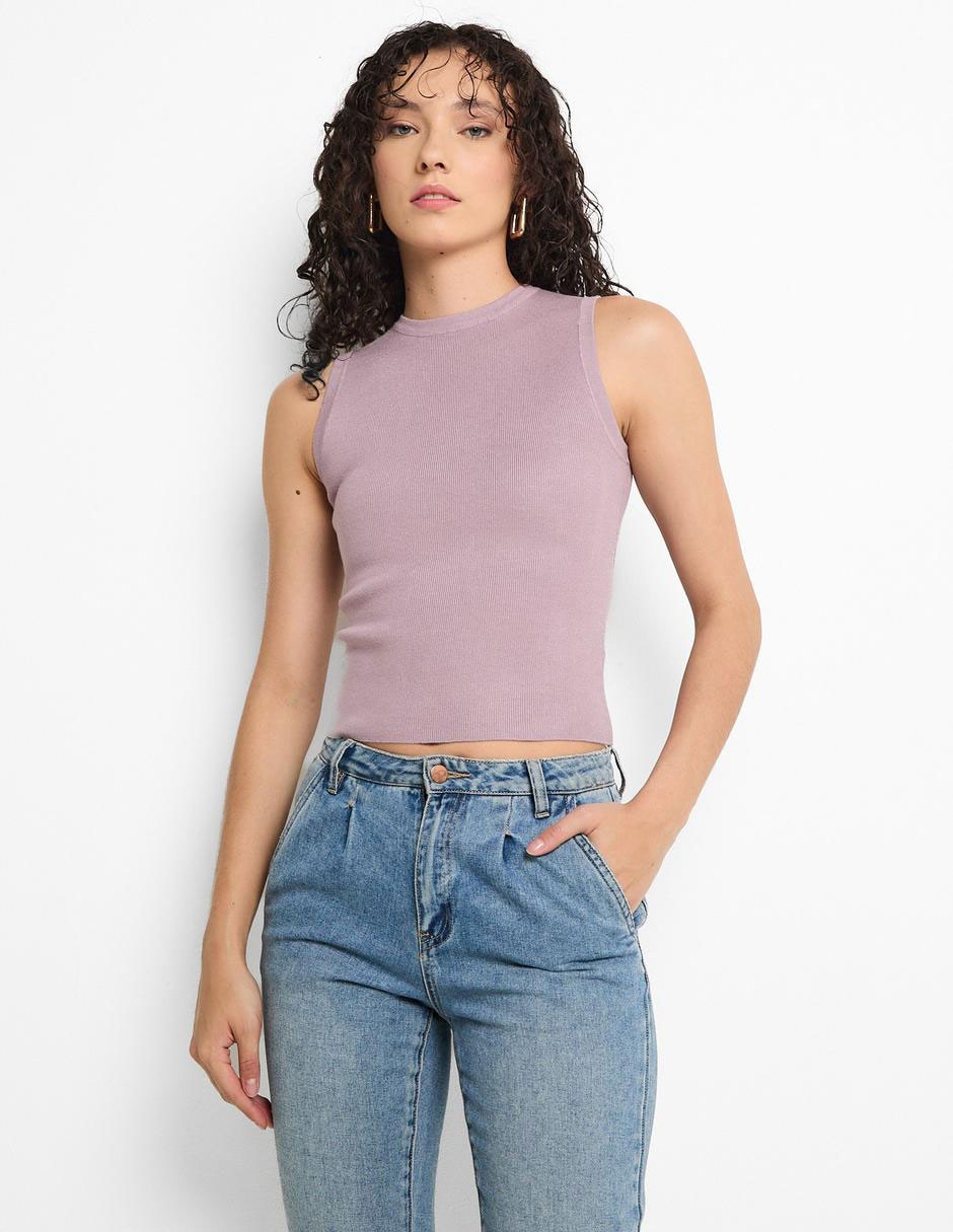 Top cuello redondo Top cuello redondo