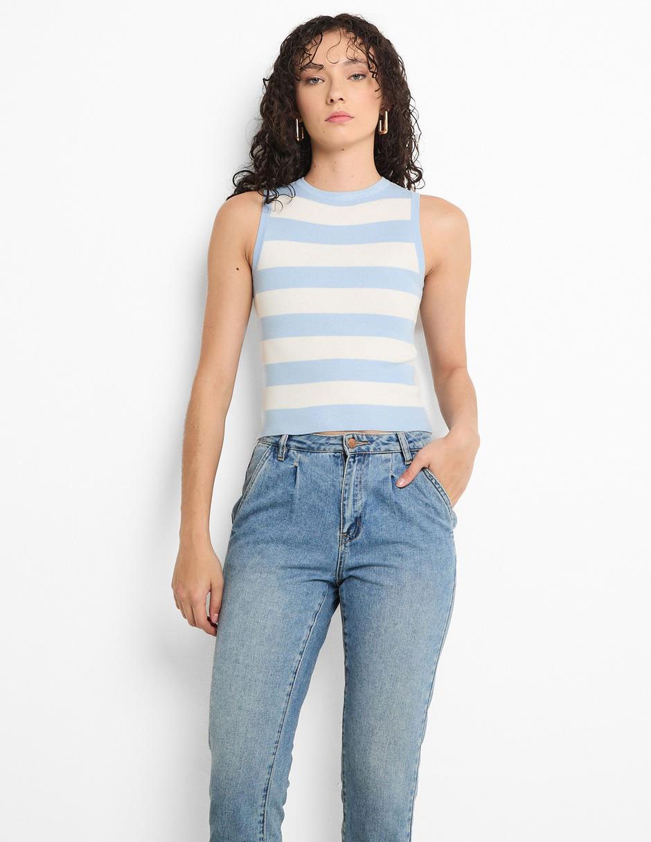 Top cuello redondo Top cuello redondo