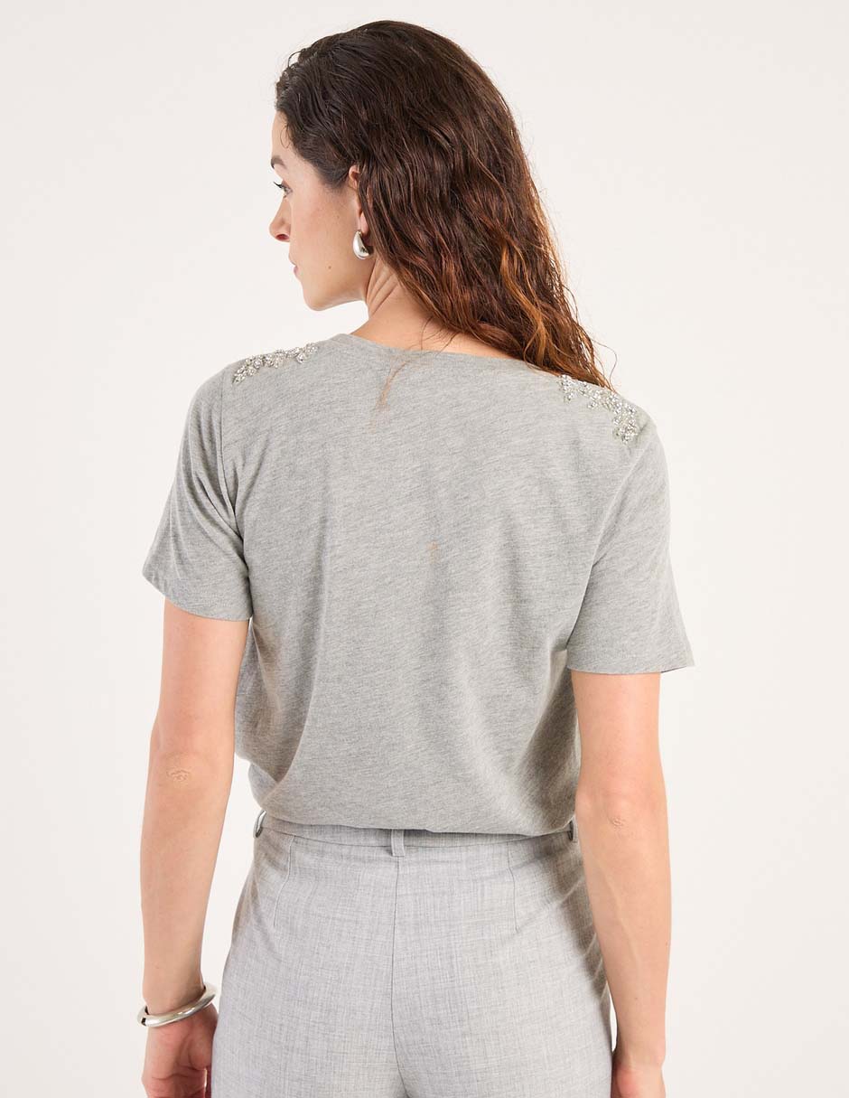 Playera manga corta cuello redondo para mujer 2