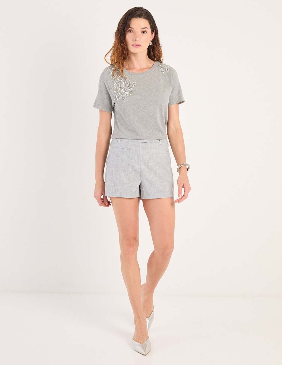 Playera manga corta cuello redondo para mujer 3