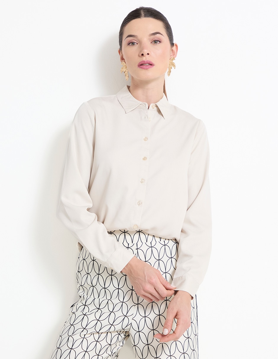 Blusa manga larga para mujer