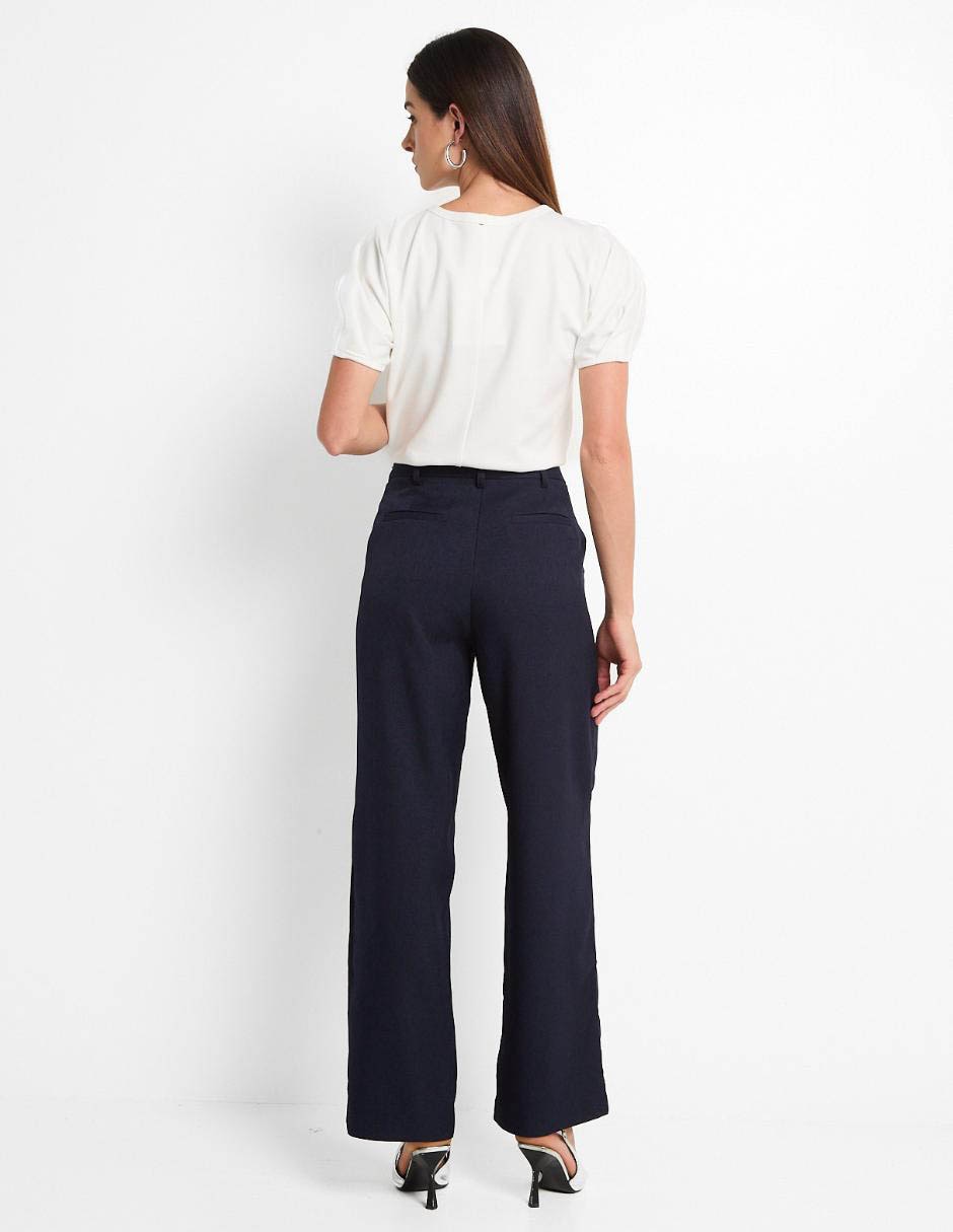 Pantalón de vestir amplio para mujer 2