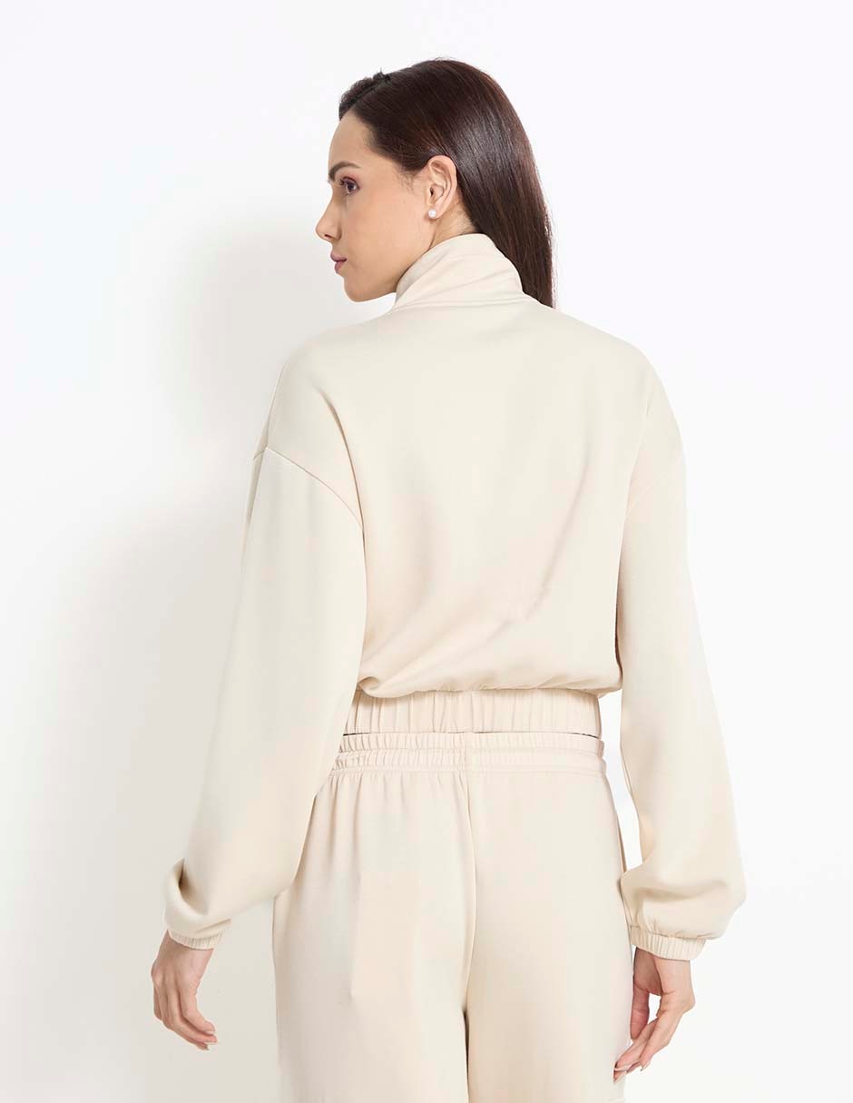 CHAMARRA CONTEMPO, ECH, PERLA GRIS LISO