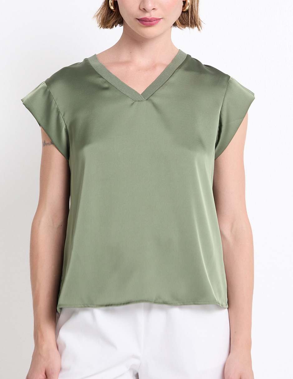 Blusa manga corta para mujer 5