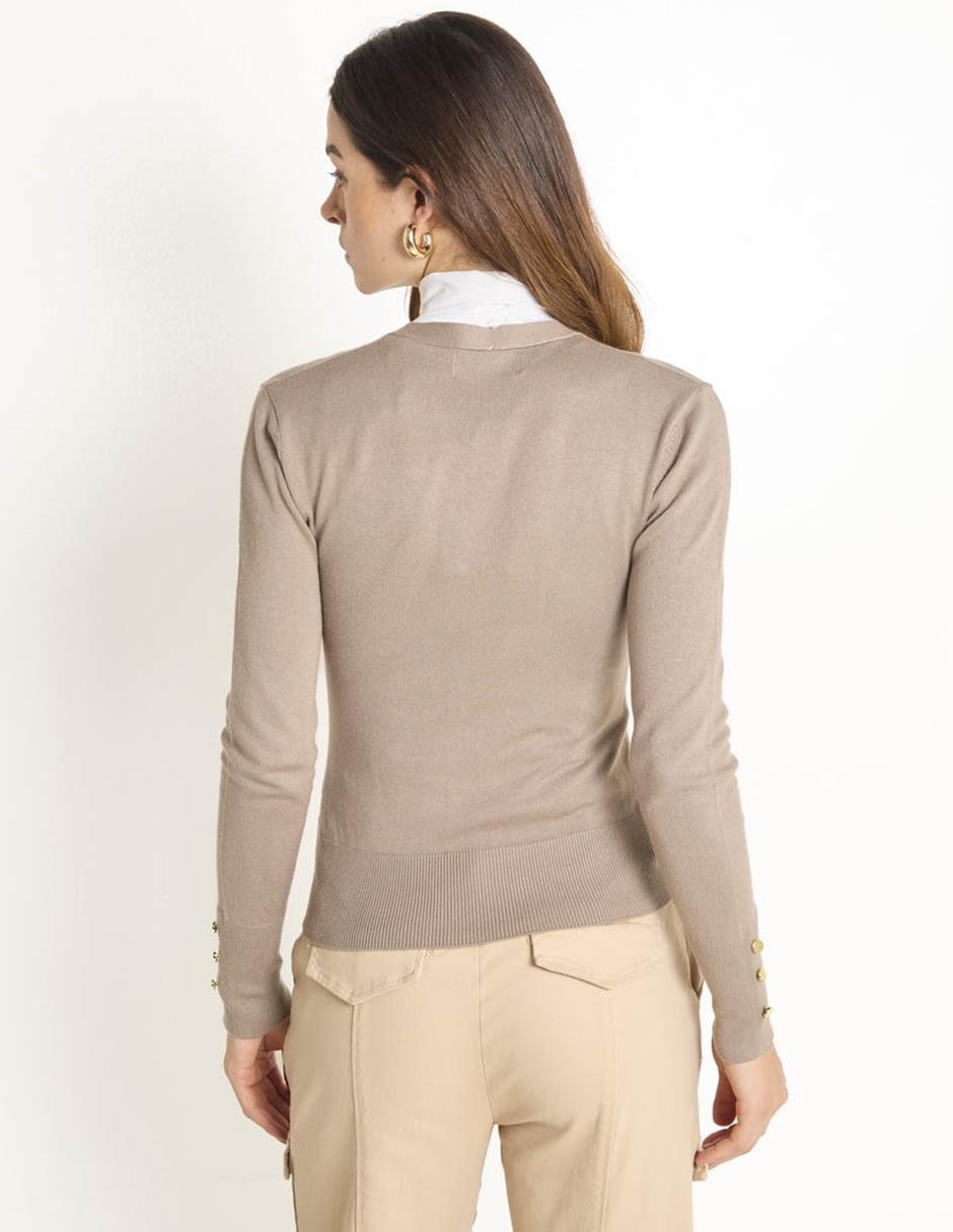 Suéter cuello V para mujer 2