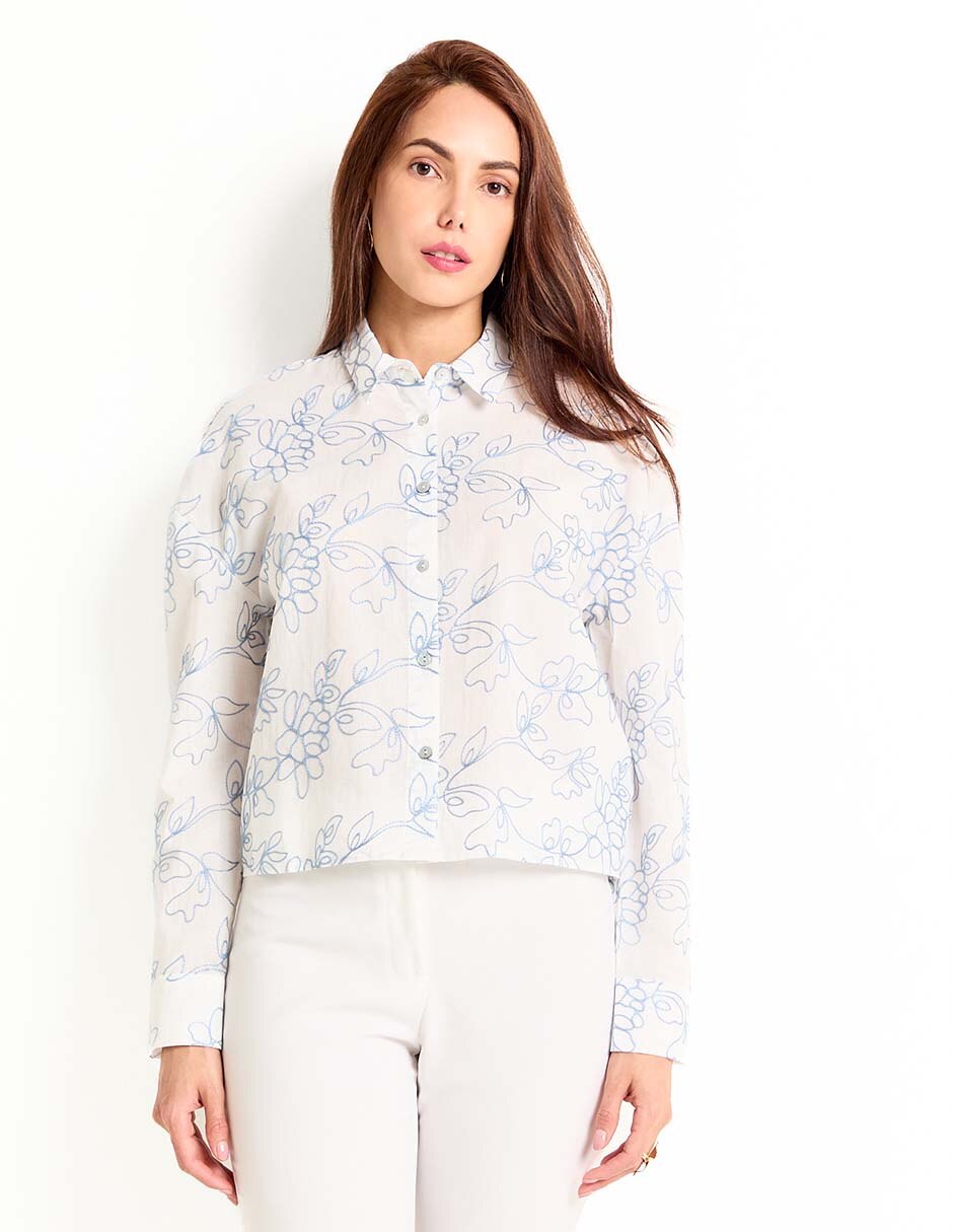 Blusa manga larga para mujer