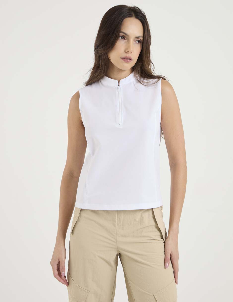Top cuello con cierre