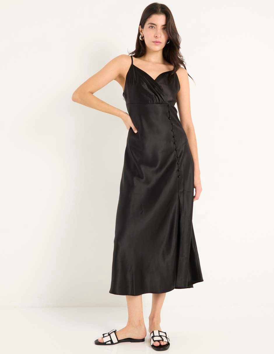 Vestido midi de fiesta escote corazón 3