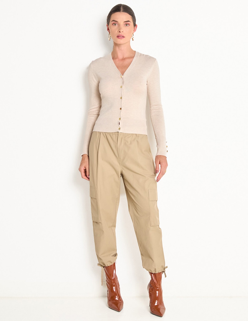 Suéter cuello V para mujer 3