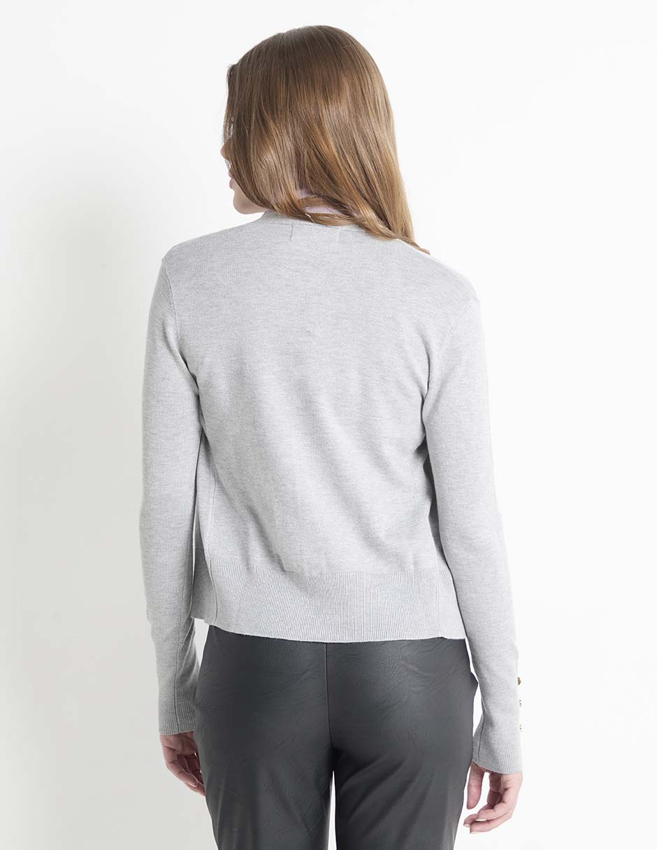 Suéter cuello V para mujer 2