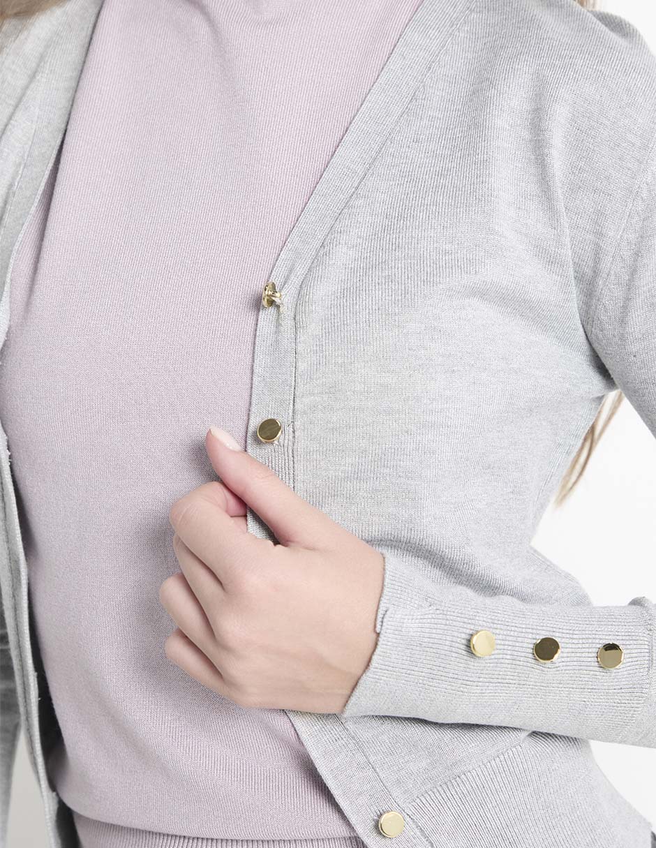 Suéter cuello V para mujer 4