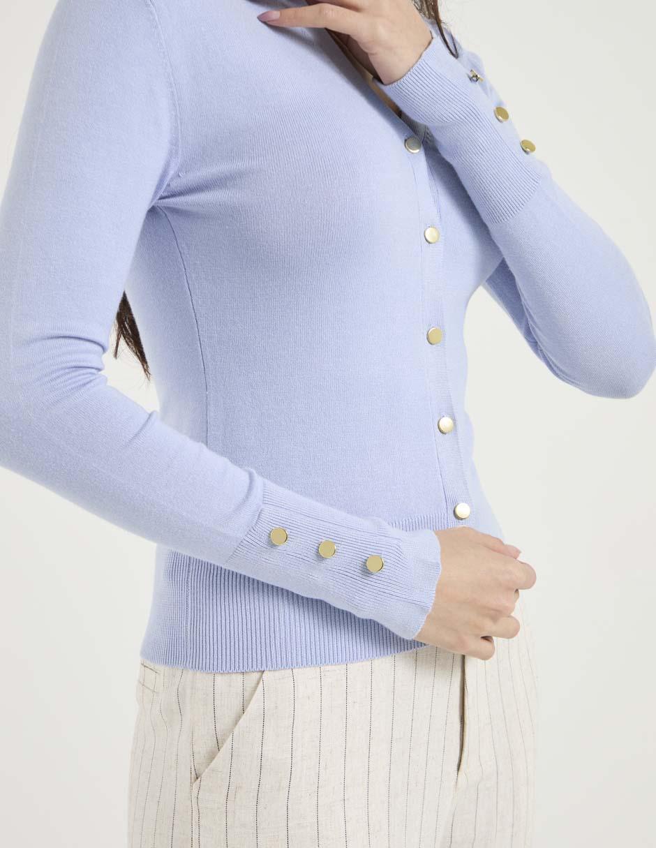 Suéter cuello V para mujer 4