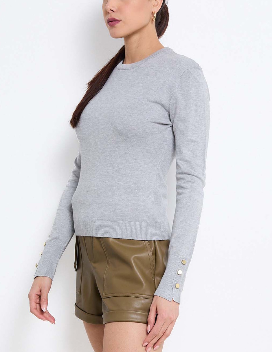 Suéter cuello redondo para mujer 5