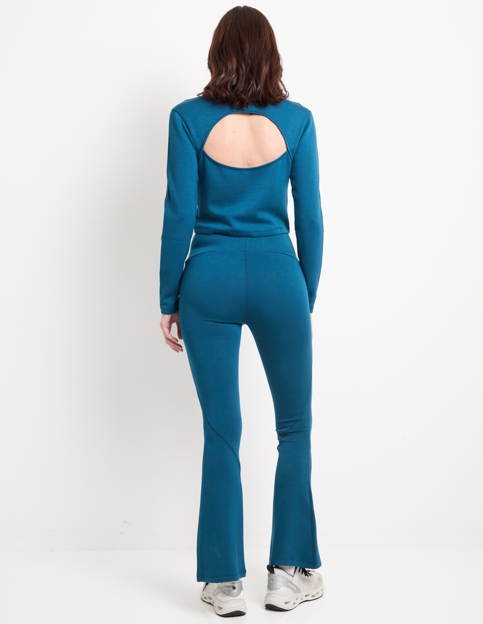Pants straight con pretina para mujer 2
