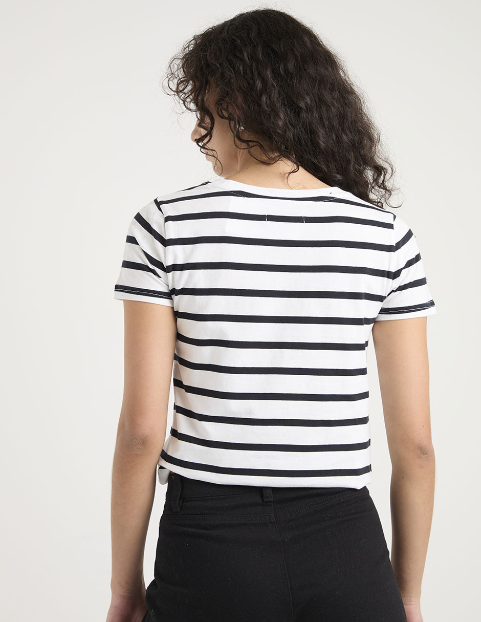 Playera manga corta cuello redondo para mujer 2