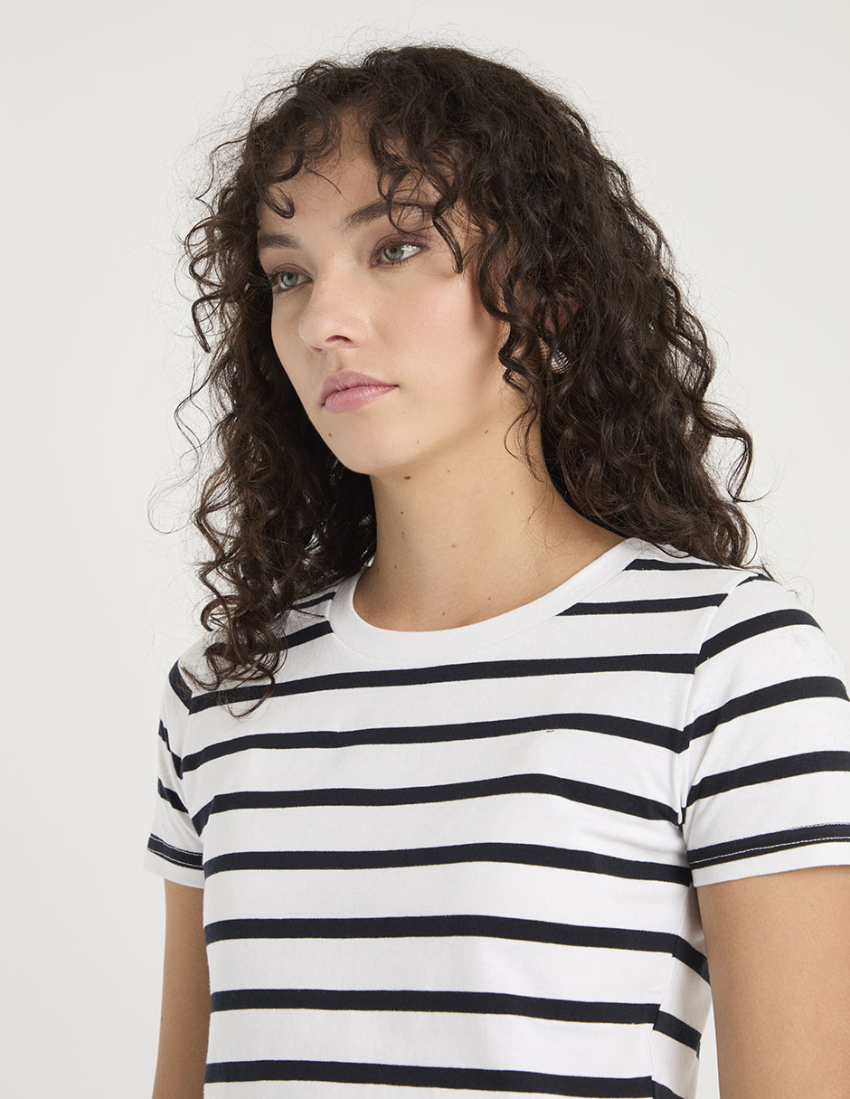 Playera manga corta cuello redondo para mujer 4
