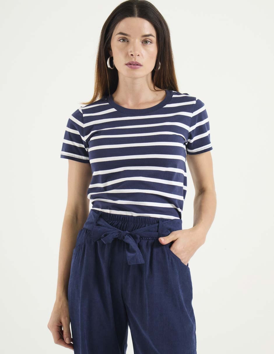Playera manga corta cuello redondo para mujer Playera manga corta cuello redondo para mujer
